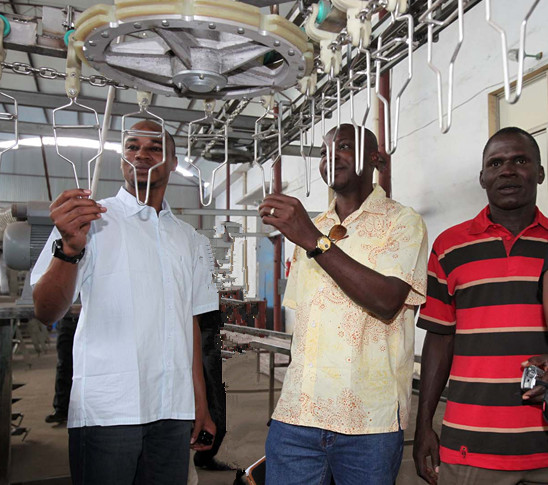 Poultry slaughtering equipments for customers of Mozambique